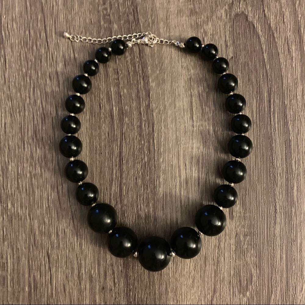 Black beaded necklace